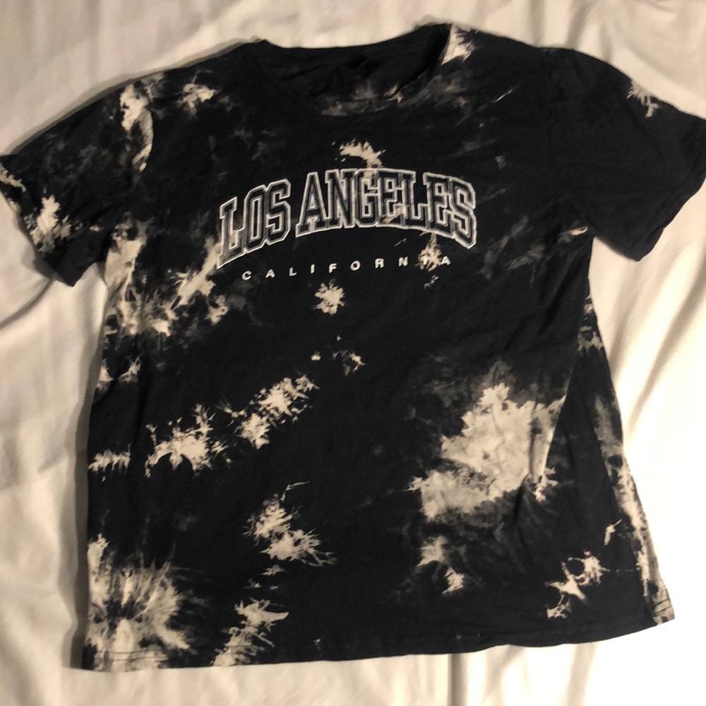 Romwe Men’s Large Tye die Los Angeles T Shirt